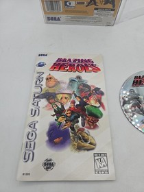 Blazing Heroes Sega Saturn Disc Game Complete In Box 1996 Authentic Working