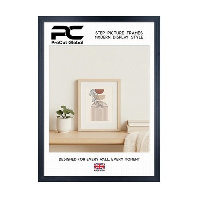 PROCUT Modern Step Schwarz A1 A2 A3 A4 A5 Bilderrahmen Posterrahmen Fotorahmen