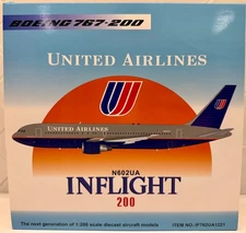 Inflight200 1:200 United Airlines Battleship Grey Boeing 767-200 IF762UA1221