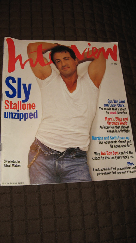 Interview July 1995 Sly Stallone Unzipped plus clippings