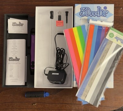 3Doodler 2.0 Kit with 3x ABS Packs 2x Nozzles 3D Printing Pen Set