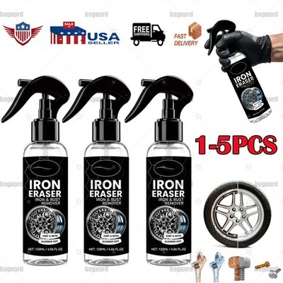 Iron Eraser Rust Remover Spray, Car Wheel Paint Brake Dust Fast Cleaner 120ML US