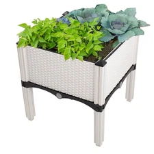 Modern Home Raised Planter Kit -Stackable Modular Flower/Garden Bed Kit-OPEN BOX
