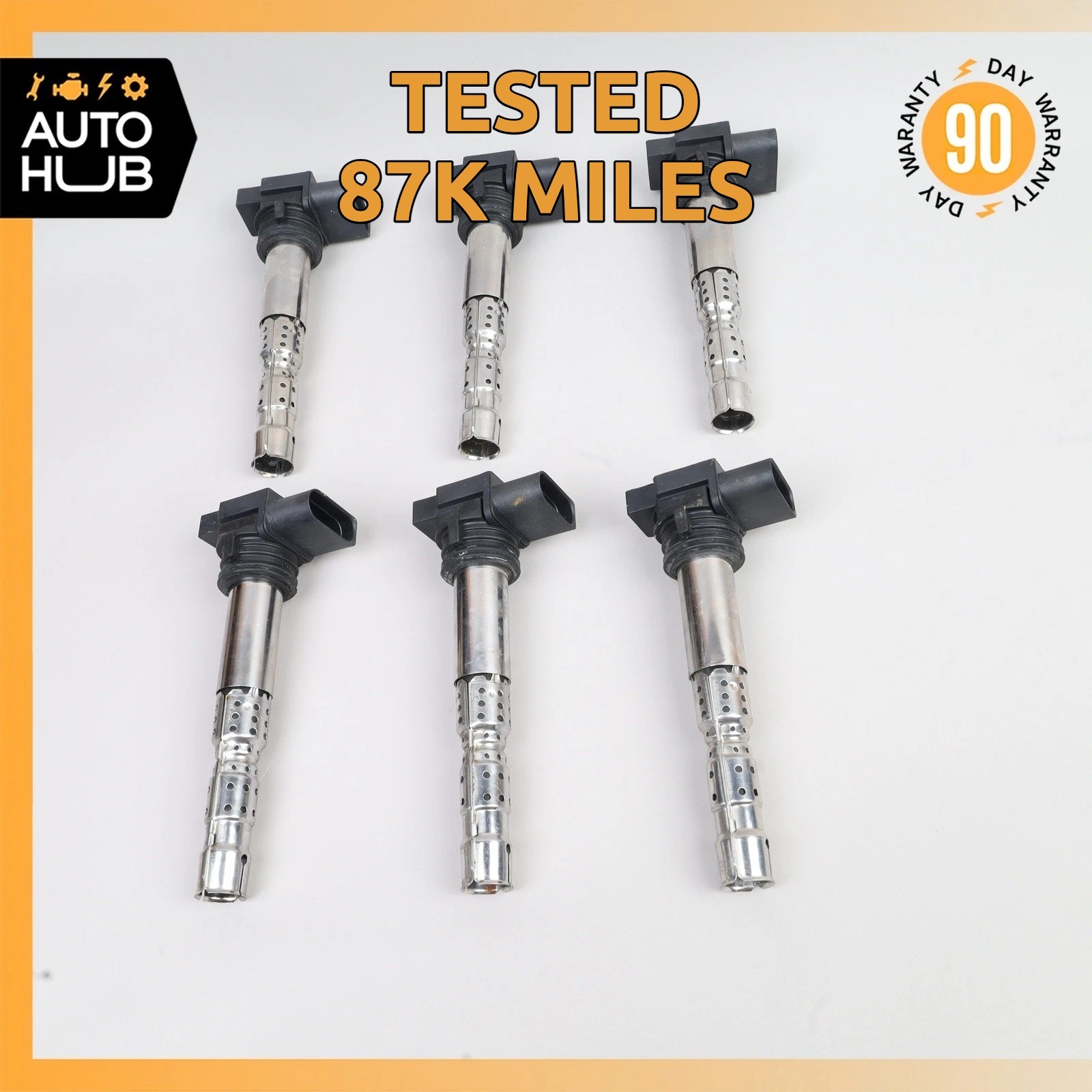 03-18 Bentley Continental GT GTC Flying Spur Ignition Coil Set of 6 OEM 87k