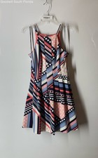 Vince Camuto Womens Multicolor Geometric Sleeveless A-Line Dress Size 8 w/ Tags