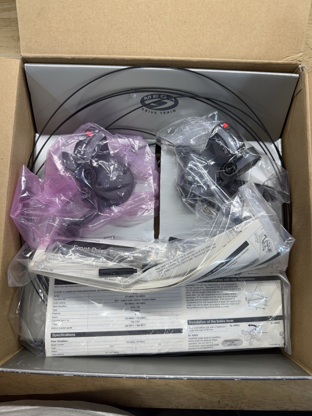 Cialde Cambio NOS Shimano XTR SL-M952 Rapidfire 9 Velocità Mountain Bike