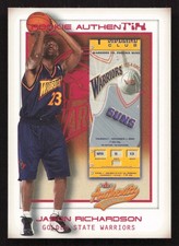2001-02 Fleer Authentix Jason Richardson #/1250 RC Rookie #122 Card. rookie card picture