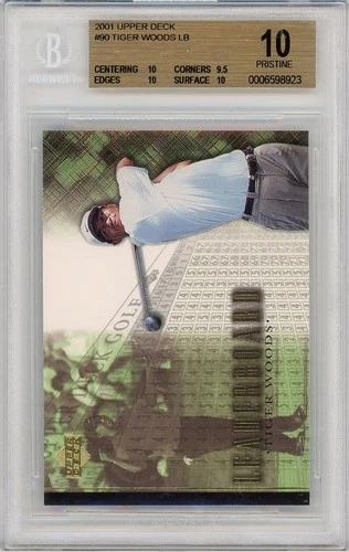 2001 Upper Deck #90 Tiger Woods Leaderboard PRISTINE BGS 10 SUPER RARE!