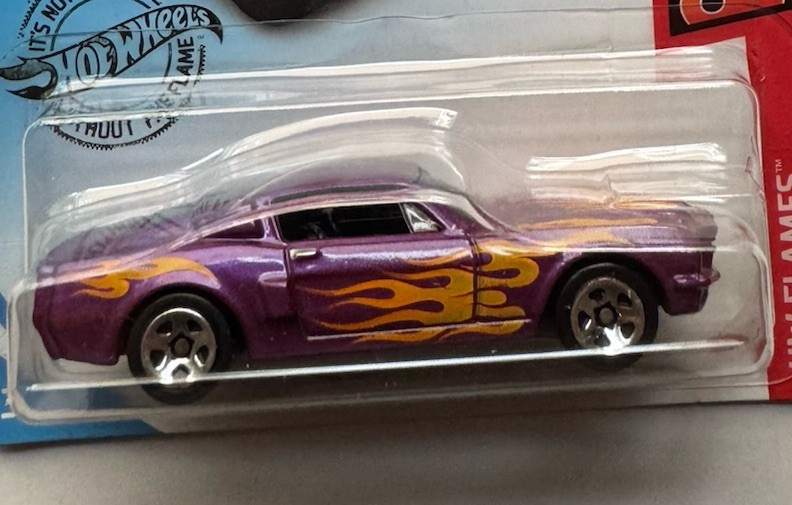 Hot Wheels HW Flames 5/10 (2017) - Voiture Jouet '68 Shelby GT500 Bleu, édition 169/250, Neuf