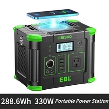 330W 288.6WH Power Station Portable Solar Charger Generator Supply Home Camping