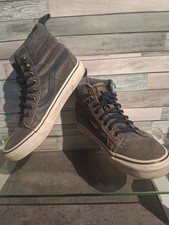 Vans Sk8-Hi MTE Leather Shoes Scotchgard W-7 M- 5.5 Winter Metal Eyelets GryBlu
