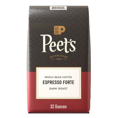 Peet's Coffee Whole Bean Coffee, Dark Roast, Espresso Forte, 32 Ounces
