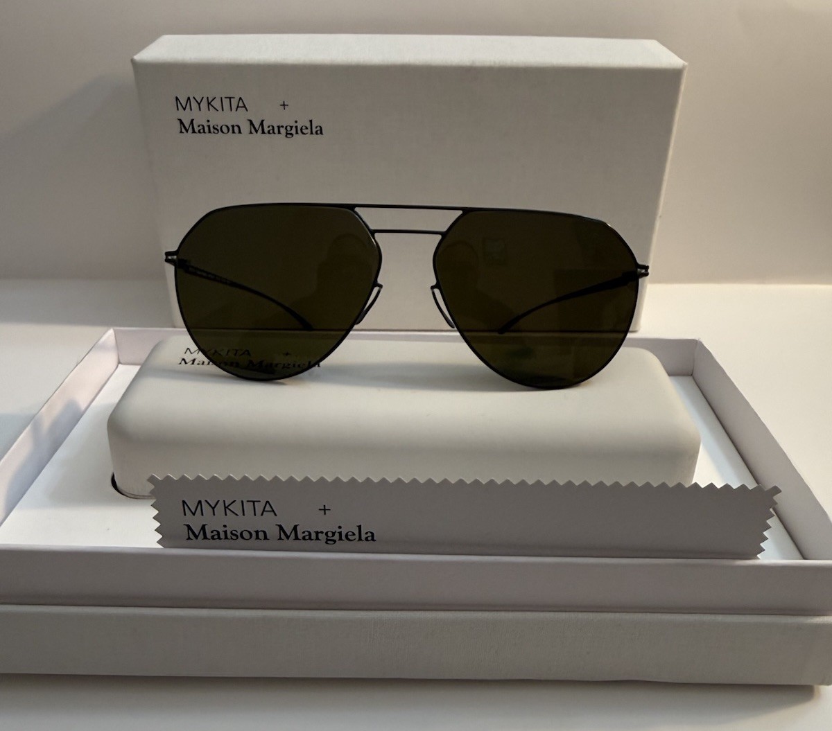 Mykita x Maison Margiela pilot-frame Sunglasses | Gold | FARFETCH 