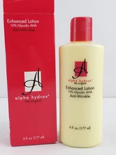 Alpha Hydrox Enhanced Lotion Anti-Wrinkle 10% Glycolic AHA Deadstock NEW 6 oz 