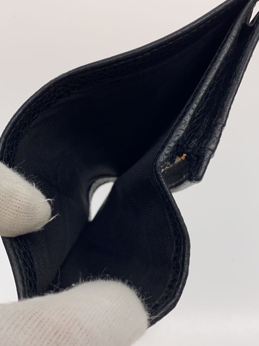 GUCCI Double G Mini Wallet Folded Wallet Leather BLK Women s 456126 203887 From thumbnail 6