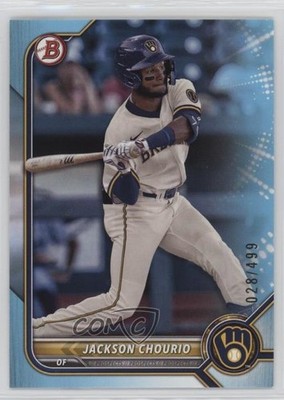 2022 Bowman Draft Sky Blue 28/499 Jackson Chourio #BD-115 o7m