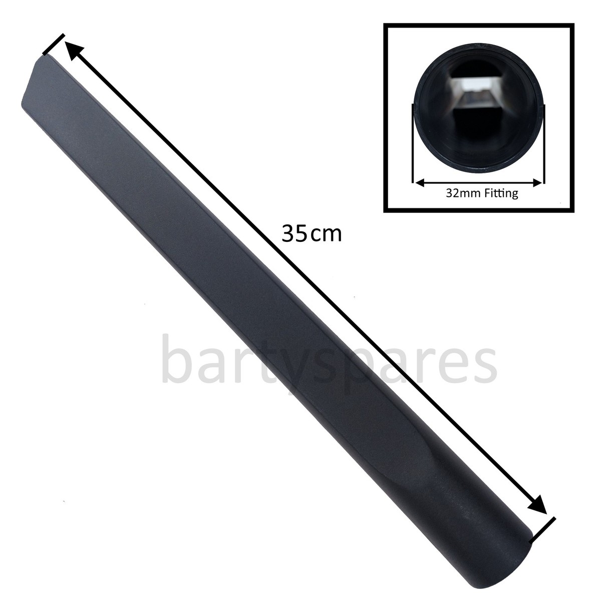 Vacuum Cleaner Replacement Nozzle Head - 35mm Crevice Tool Attachment For Tight Spaces & Gaps
