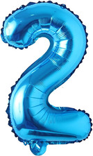 16" Inch Single Blue Alphabet Letter Number Balloons Aluminum Hanging Foil Film