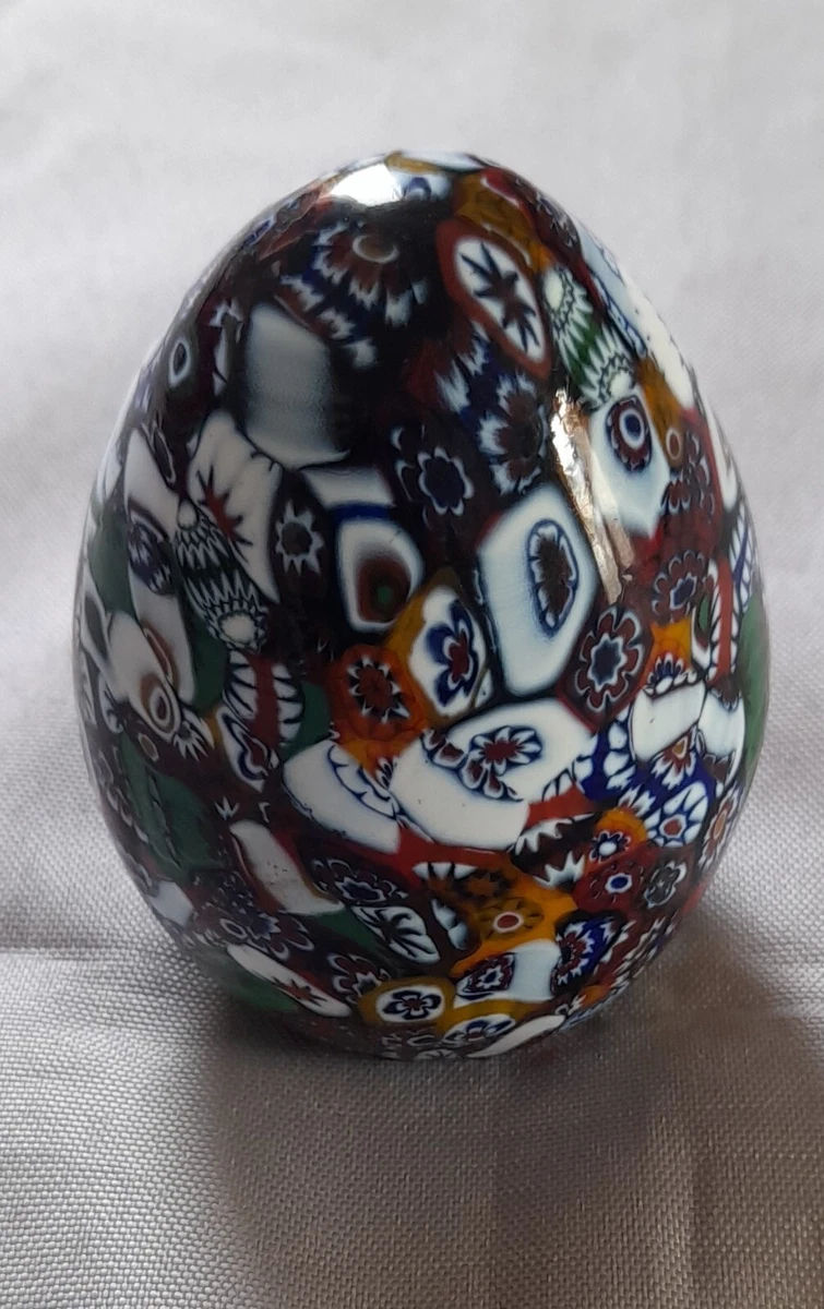 Presse-papier Ancien Millefiori Murano Italy - Sulfure En Verre Multicolore