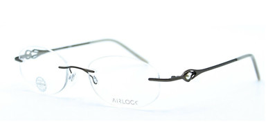 Reading Glasses Airlock Majestic 200 250 Brown Rimless Frames w/ Pearls Readers