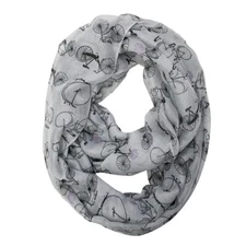 Wrapables® Lightweight Vintage Bicycle Infinity Scarf, Gray
