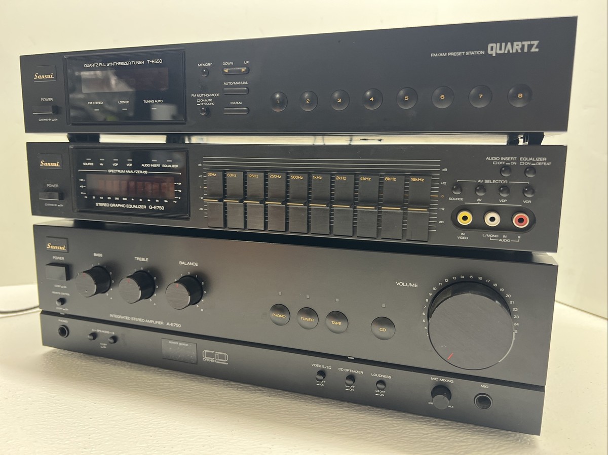 SANSUI A-E750 G-E750 T-E550 VTG Stereo Components Receiver