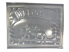 Bear Welcome Stepping Stone Concrete Mold 1285 Moldcreations
