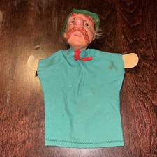 Vintage Hand Puppet Red Hair Grandpa Wizard Irish D4