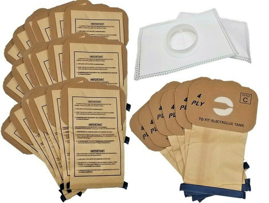 24 Aerus Electrolux Canister Style C Vacuum Cleaner Bags + 2 After