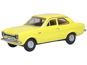 Oxford Diecast 76FE004 Ford Escort MK1 Daytona Yellow OO Gauge