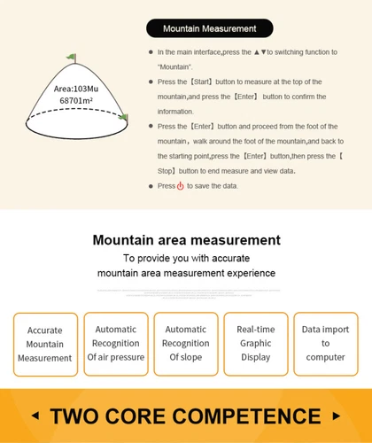 Land Surveying Equipment, Handheld GPS Land Meter fr Slope Distance/Area Measure - Picture 4 of 15