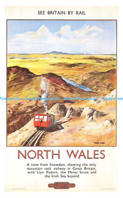 R541741 Nordwales Ein Blick von Snowdon zeigt die einzige Bergbahnbahn i