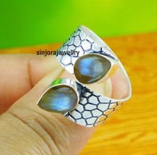 Labradorite Gemstone 925 sterling silver handmade Gift Ring US size 5 to 13
