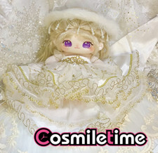 Handmade For Plush 20cm Doll White Wedding Clothes Clothing Dress Up Cosplay