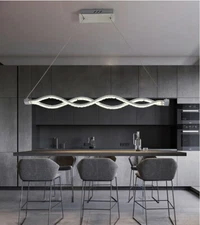 Simple modern dining room light LED crystal chandelier living room table lamp Yc