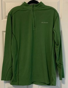 Columbia Menâs XL 1/4 Zip Lightweight Fleece Pullover Jacket Leaf Green | eBay