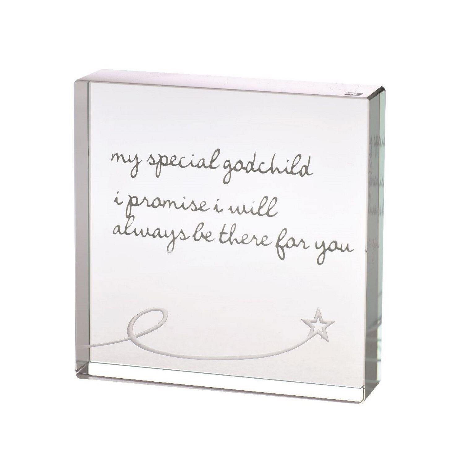 Christening Gifts Keepsake Godson Goddaughter Glass Medium Paperweight Spaceform