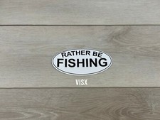 6 Rather Be Fishing Oval Bumper Sticker Vinyl Decal Funny Usa Sports Fish Hunt 6 Rather Be Fishing Oval Bumper Sticker Vinyl Decal Funny Usa Sports Fish Hunt
