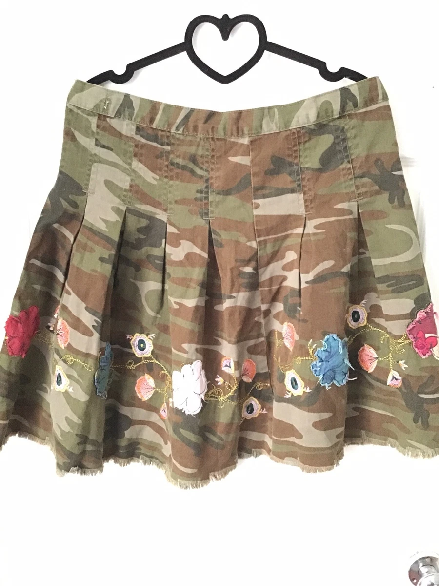 Camouflage clearance skirt embroidery