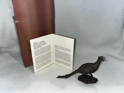 1986 -Avon Figurine, American Wildlife Bronze Collection, '' Ring Necked Pheasant