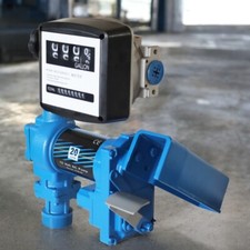 Anti-Explosive Fuel Transfer Pump w/Gallon Meter Diesel Gasoline Pump 12V DC