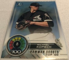 2018 Bowman Chrome Baseball Michael Kopech Chicago White Sox Bowman Scouts #BTP8