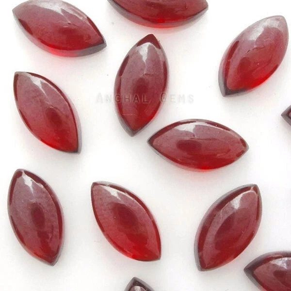 6X3MM-20X10MM CABUJÓN TRASERO PLANO FORMA ÓNIX ROJO NATURAL PARA JOYERÍA Foto 2 de 3