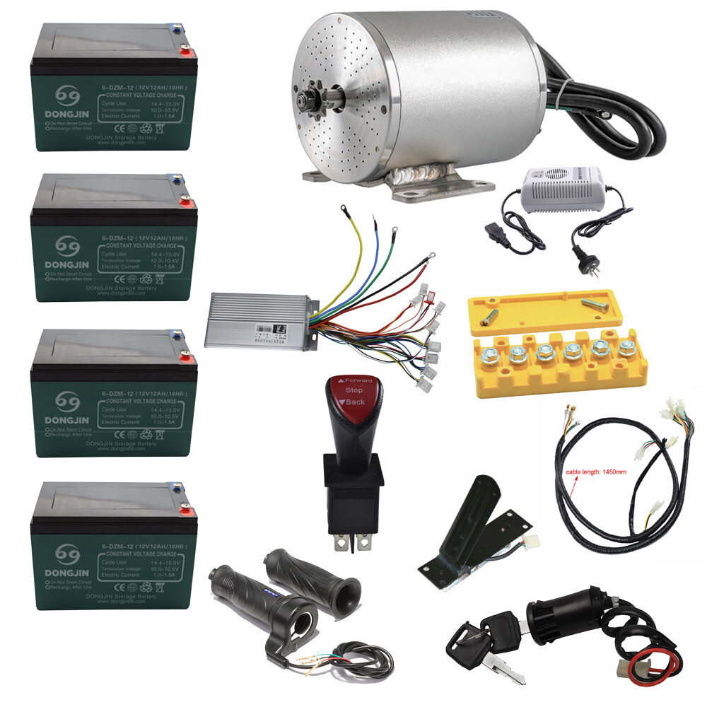 48Volt 1800Watt Brushless Electric Motor Kit for Tricycle ATV Quad Buggy Scooter