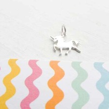 Unicorn Charm Sterling Silver 925 Pendant Jewelry Cute Gift