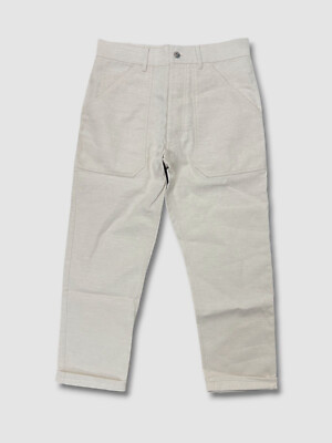 $495 Nanushka Men's Beige Linen Jasper Patch Pocket Cropped Jeans Pants Size 34