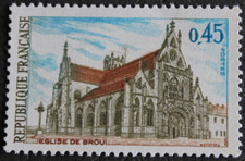 Timbre - FRANCE - Eglise de BROU - Neuf ** - YT1582 - 1969