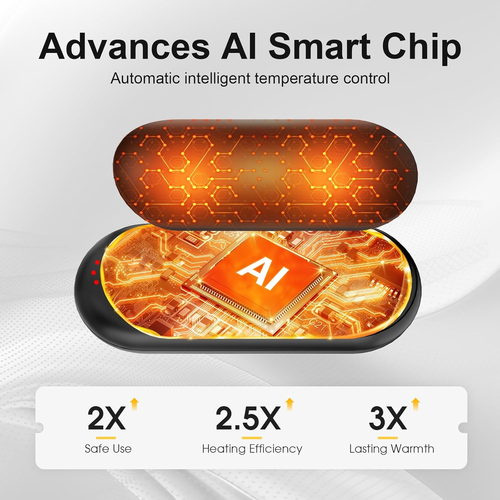 AI Hand Warmers Rechargeable 2 Pack with Charging Case, 14000Mah Electric Hand - Picture 2 of 12