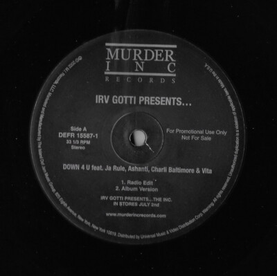 Irv Gotti - Down 4 U / VG+ / 12'''', Promo