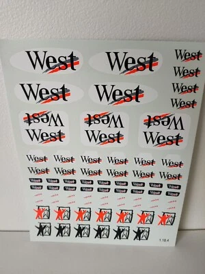 Decal WEST 1/18 1999??? Décalcomanies 1.18.4 - Photo 1/4